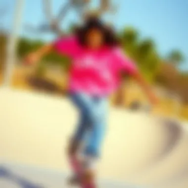 Magnificent The Cultural Significance and Styling of the Pink Crop T-Shirt in Skateboarding