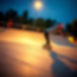 A beginner learning basic skateboarding skills on a smooth surface