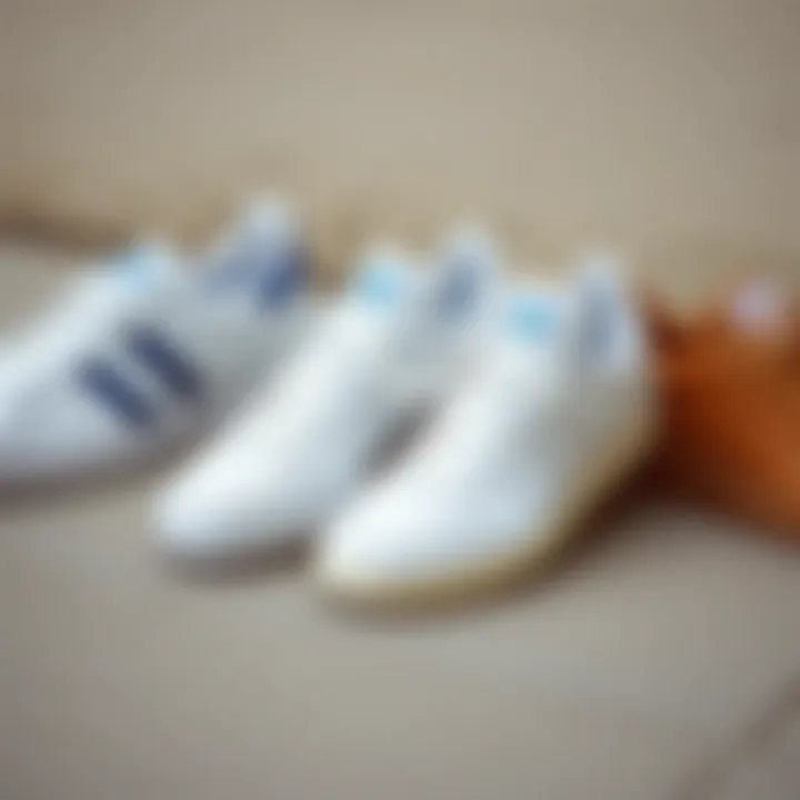 Comparison shot of Adidas Forum White alongside alternative skate shoes