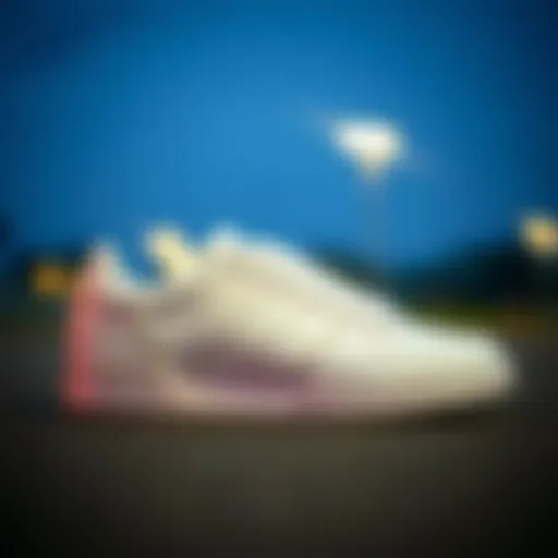 Artistic view of Adidas Forum White showcasing its sleek silhouette