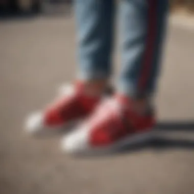 Fashion Inspiration: Styling the Adidas Shell Toe with Red Stripes Stylish outfit featuring Adidas Shell Toe