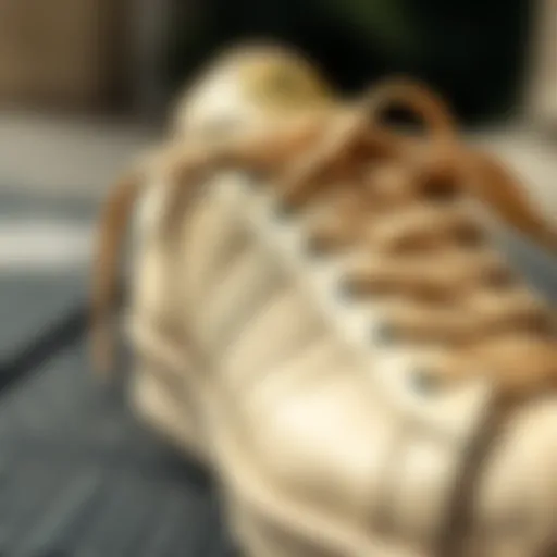 Close-up view of the adidas Superstar Hemp showcasing its unique material texture