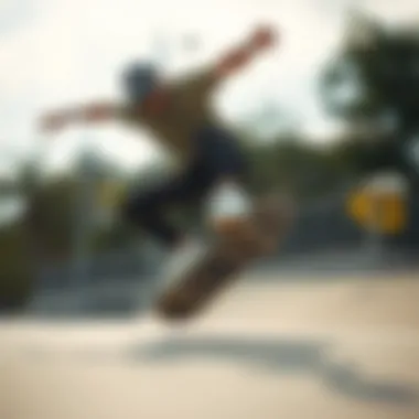 Skater performing tricks while wearing the adidas Superstar Hemp sneakers