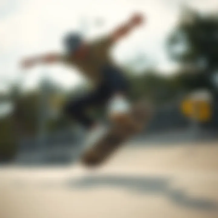 Skater performing tricks while wearing the adidas Superstar Hemp sneakers