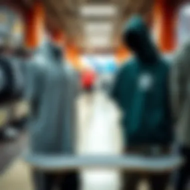 Adidas skateboard attire on display