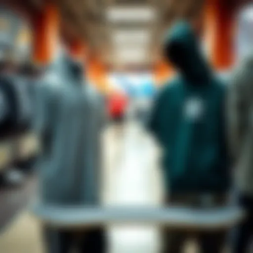 Adidas skateboard attire on display