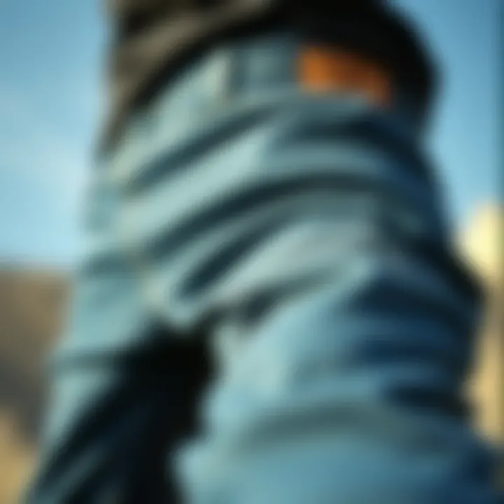 Material Insights of Almost Famous Close-up of Almost Famous skinny jeans highlighting unique fabric and fit