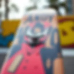 Close-up view of the Andy Anderson skateboard deck