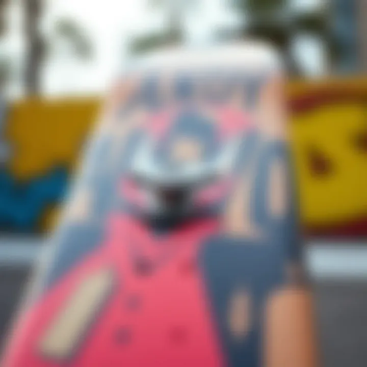 Close-up view of the Andy Anderson skateboard deck