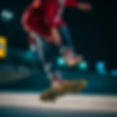 A skater performing tricks on the Andy Anderson skateboard