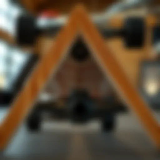 Detailed view of Arbor A-Frame skateboard design