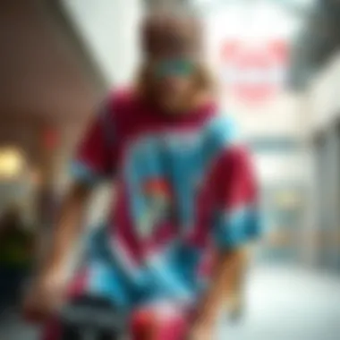 Artistic representation of the connection between skate culture and fashion