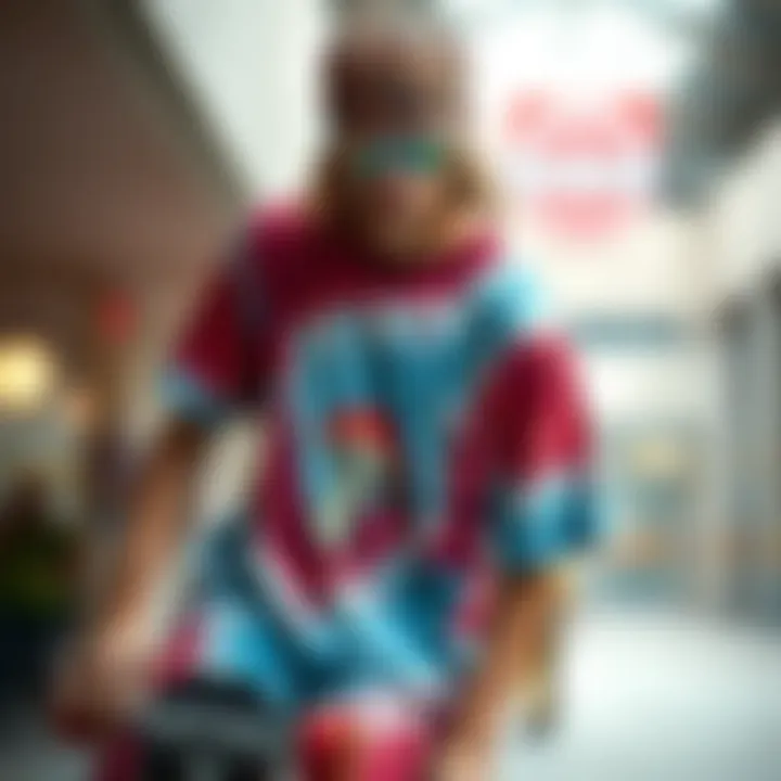 Artistic representation of the connection between skate culture and fashion