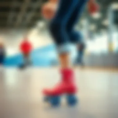 The Joy of First-Time Roller Skating A beginner skater enjoying their first experience on Moxi Skates