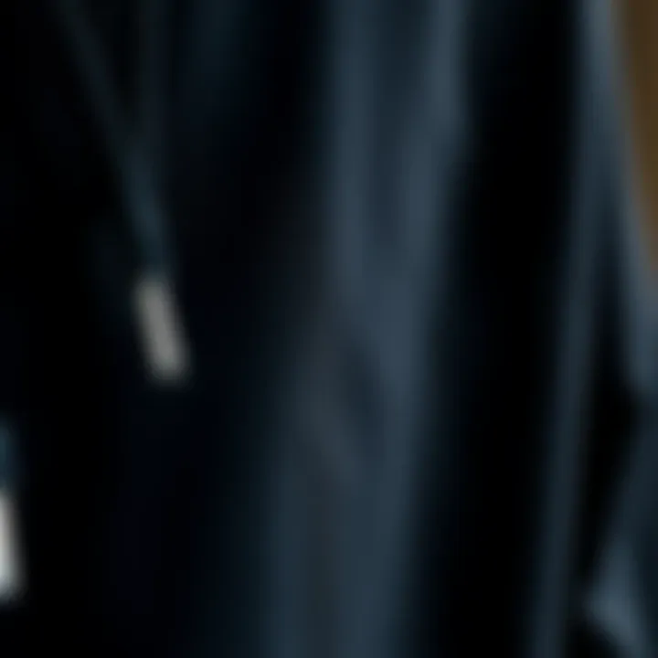 Close-up of fabric texture showcasing the quality of a black hoodie.