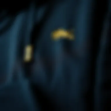 Close-up of the Black Russell Hoodie fabric