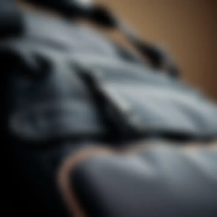 Close-up of the materials used in the Champion bag highlighting durability and functionality