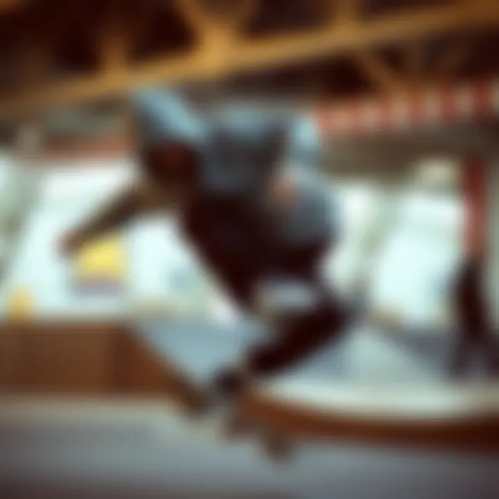 Skateboarder in a stylish club fleece hoodie performing a trick