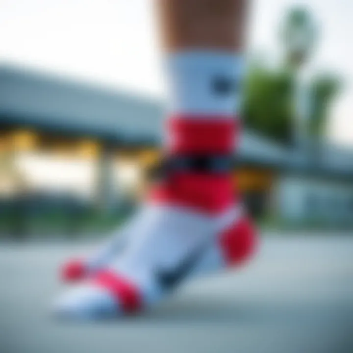 Variety of Nike socks for skateboarding