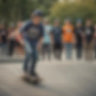 A group of skaters enjoying time together at a local skate park