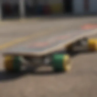 An array of different skateboard types displayed side by side