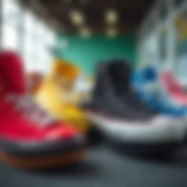Various colorways of the Converse All Star Hike Platform displayed together