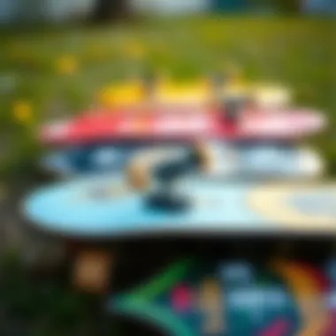 Diverse Skateboard Designs An array of skateboard designs showcasing different styles