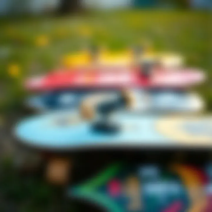 Diverse Skateboard Designs An array of skateboard designs showcasing different styles