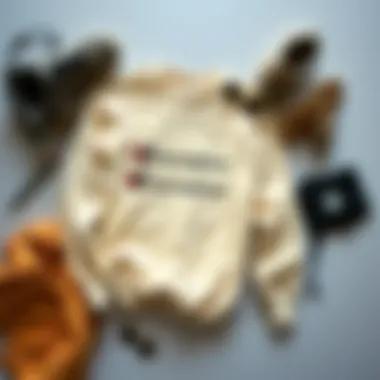 A flat lay of the Cream Champion sweatshirt styled with skate shoes and accessories