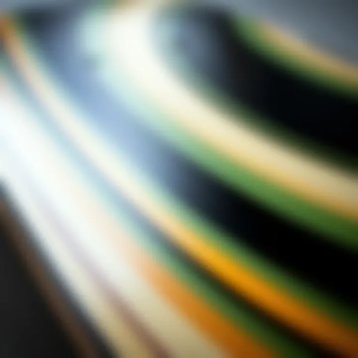 Close-up view of the Creature VX Deck 8.5 showcasing its unique graphic design and finish.