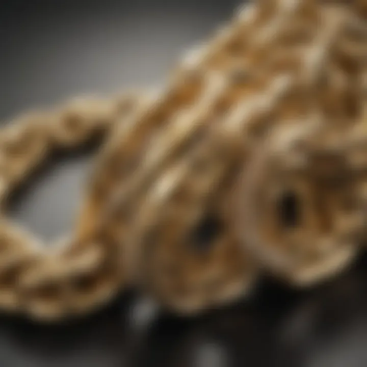 Cuban link chains displayed on a luxurious surface