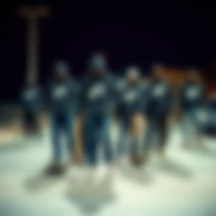 A group of skateboarders wearing Nike hoodies showcasing their style