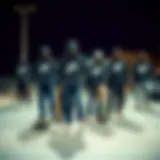 Skateboarders Embracing Nike Hoodies A group of skateboarders wearing Nike hoodies showcasing their style