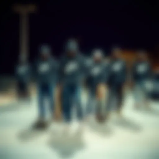 Skateboarders Embracing Nike Hoodies A group of skateboarders wearing Nike hoodies showcasing their style