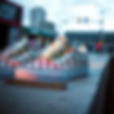 An artistic representation of the cultural significance of Rainbow Checkerboard Vans within skate culture.