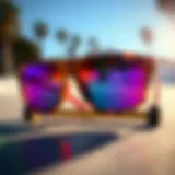 Custom heat wave sunglasses in vibrant colors
