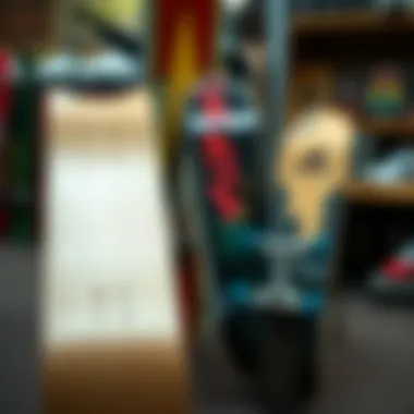 Customization options for wooden Tech Decks displayed creatively