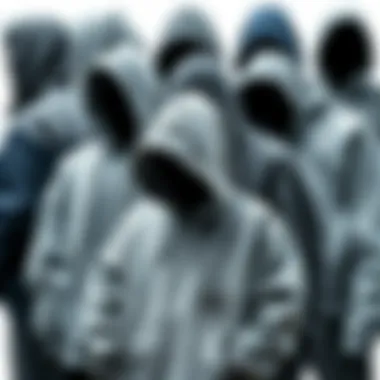 A collage of different hoodie designs highlighting variations in style and fit