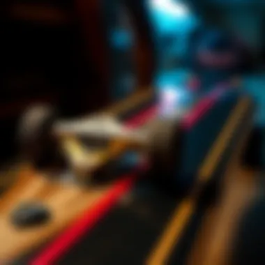 A close-up of Darkstar skateboard technology highlighting innovative features