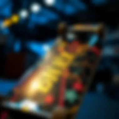 A Darkstar skateboard showcasing its unique design and graphics