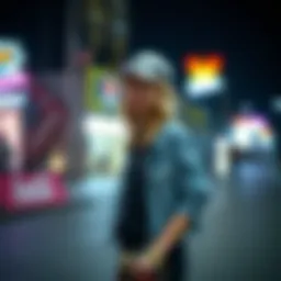 Female skateboarder showcasing stylish streetwear