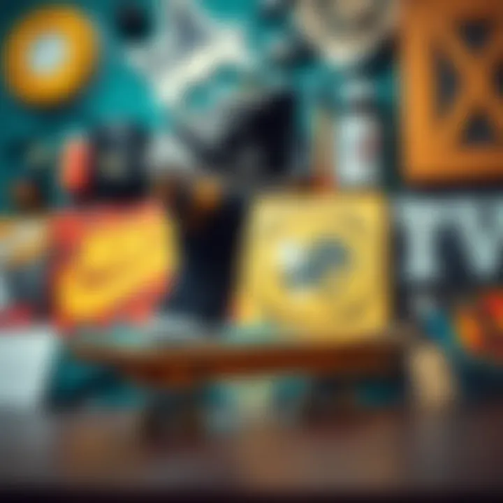 An artistic display of Emerica The Wino against a backdrop of skateboarding elements