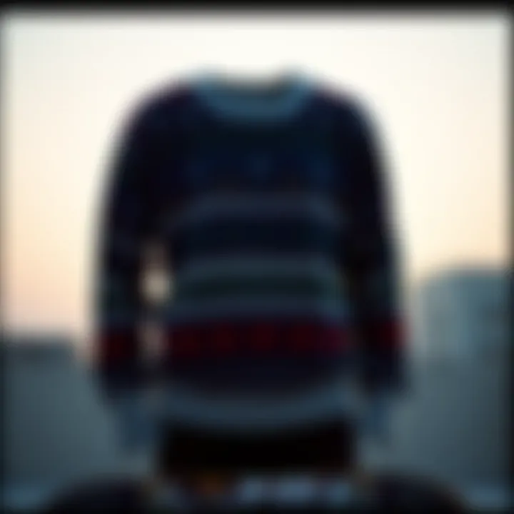 Casual sweater showcasing skateboarding culture