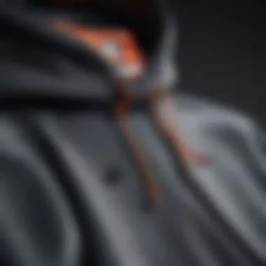 Close-up of high-quality materials used in Nike hoodies