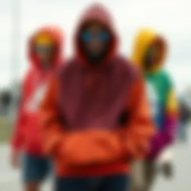 Vibrant hoodie styles representing skate culture