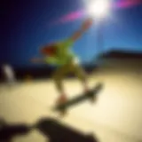 Tony Alva performing a classic skateboard trick.