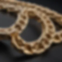 Intricate design of a gold chain showcasing craftsmanship