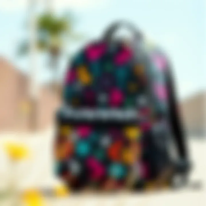 Vibrant Expressions: Trendy Patterns for Teens Trendy backpack showcasing vibrant colors and patterns