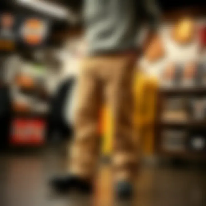 A user-friendly online shopping interface showcasing Dickies work pants.