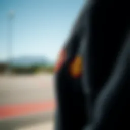 A close-up view highlighting the fabric texture of the Black Santa Cruz hoodie